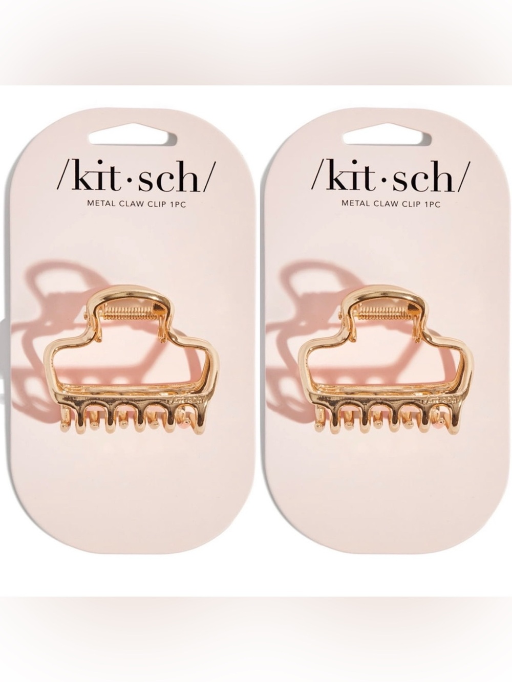 Kitsch Gold Metal Claw Clip Bundle of 2